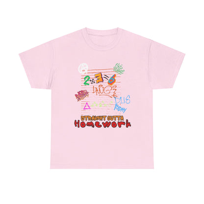 Straight Outta Homework Unisex Heavy Cotton Tee