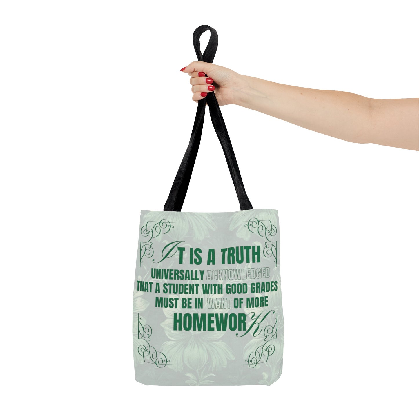 It's A Truth Universally Acknowledged Green Tote Bag (AOP)