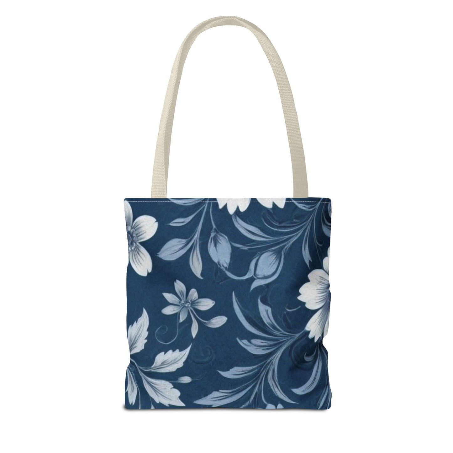 Blue Victorian Floral Tote Bag