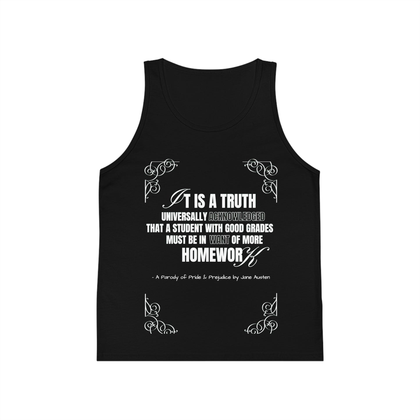 It's a  Truth Universally Acknowledged Kid's Jersey Tank Top