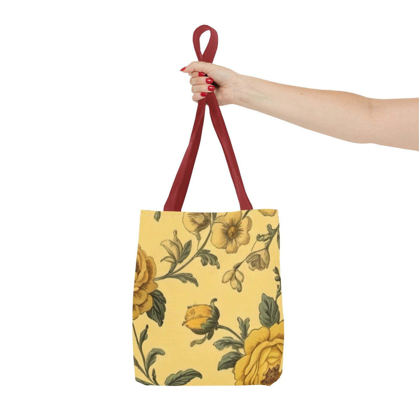 Yellow Victorian Floral Tote Bag (AOP)