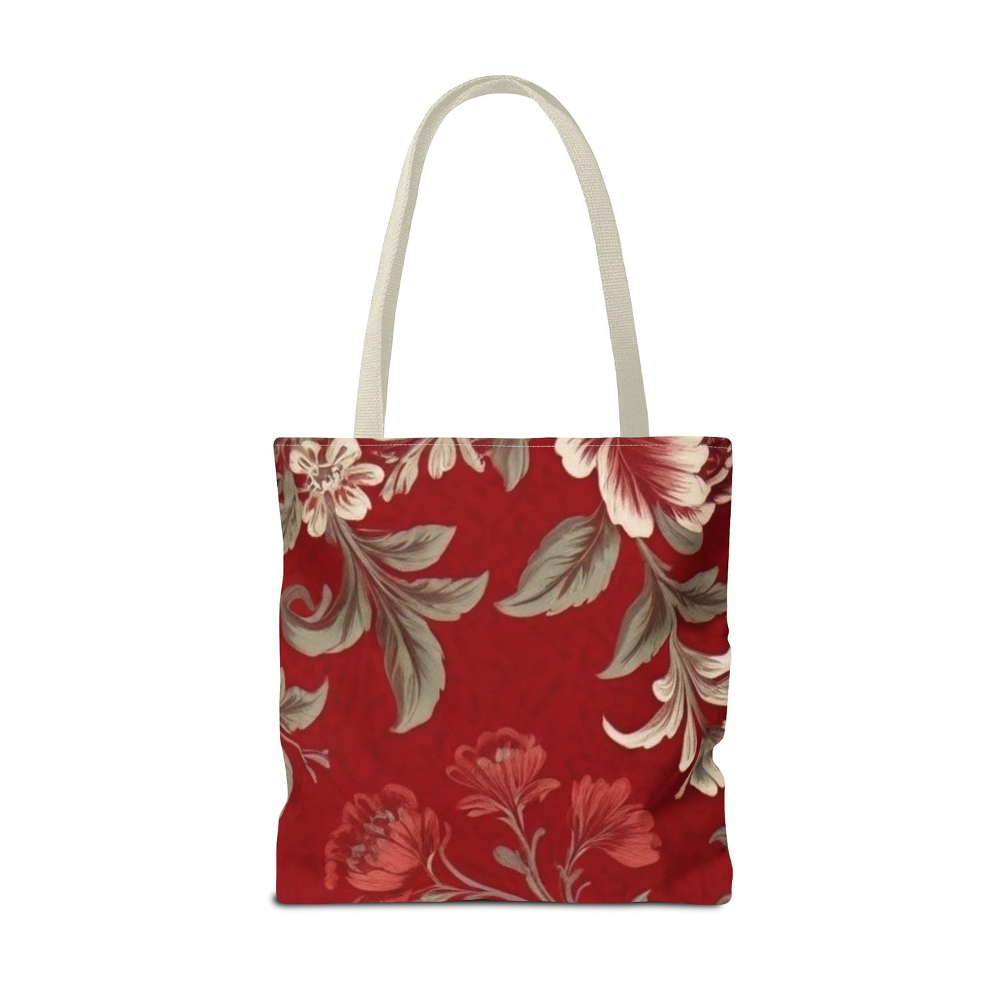 Red Victorian Floral Tote Bag (AOP)