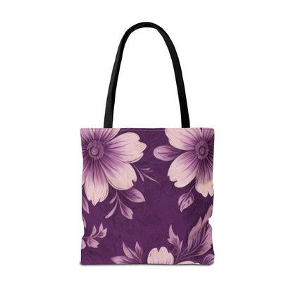 Purple Floral Tote Bag (AOP)