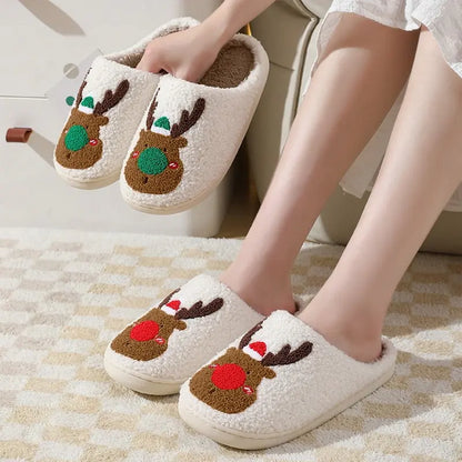 New Christmas Elk Cotton Slippers