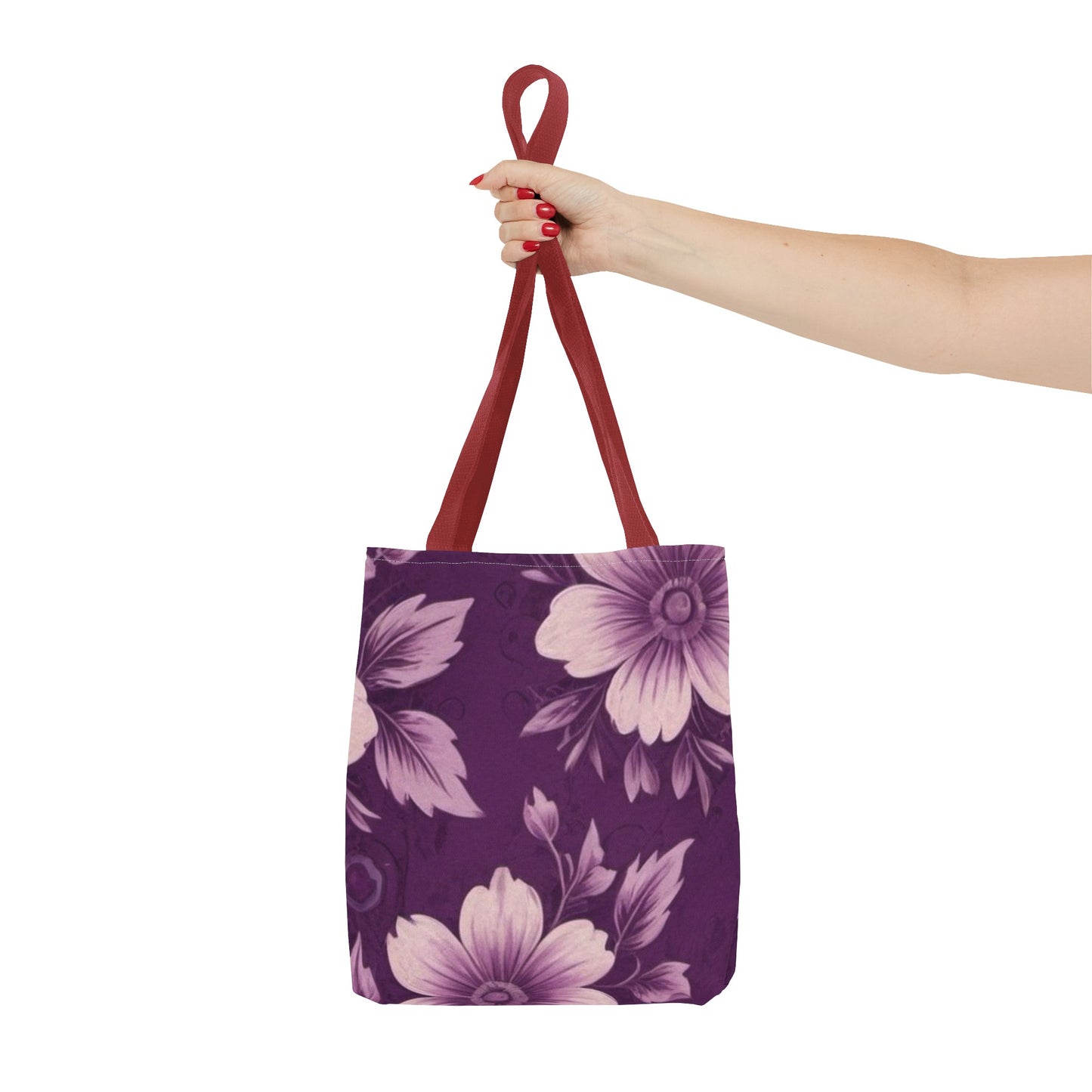 Purple Floral Tote Bag (AOP)