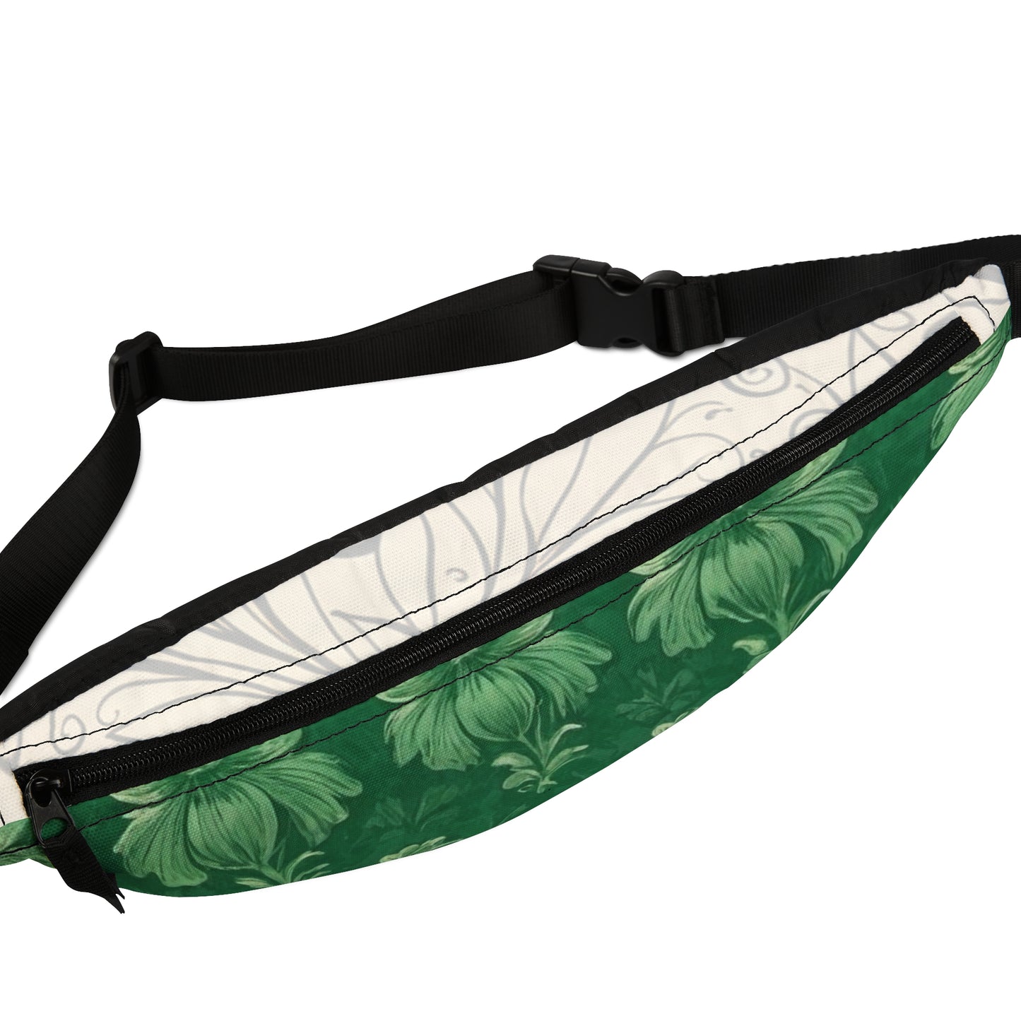 Victorian Floral Fanny Pack Green