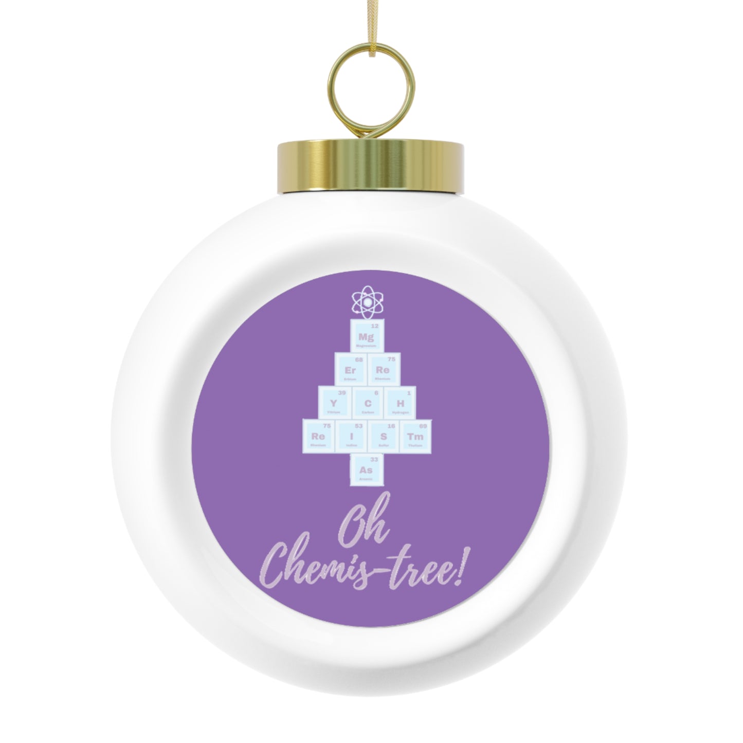 Christmas Ball Ornament - Chemis-tree Periodic Table Design