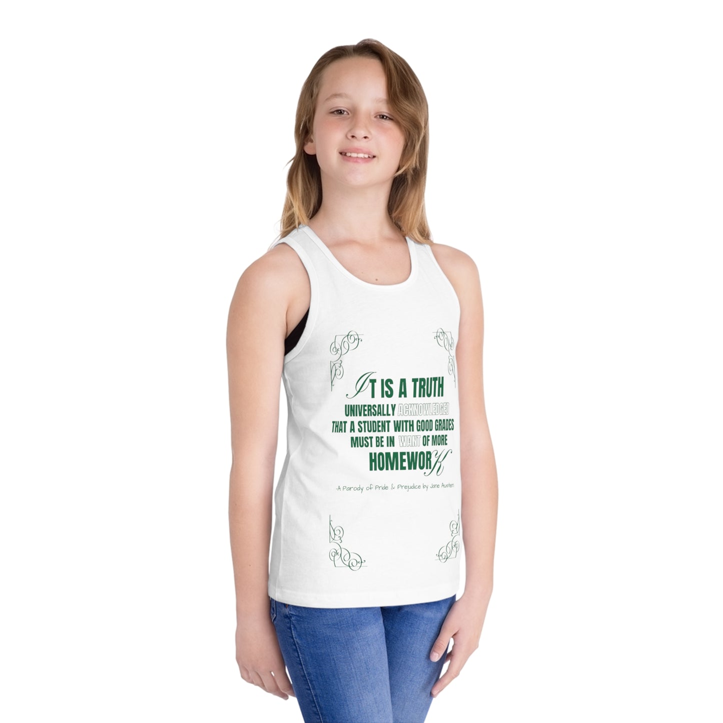 It's a  Truth Universally Acknowledged Kid's Jersey Tank Top