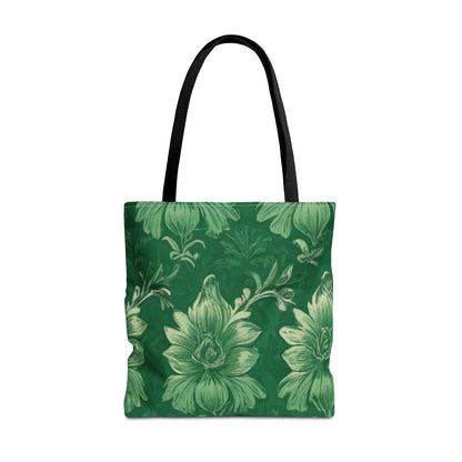 Green Victorian Floral Tote Bag (AOP)