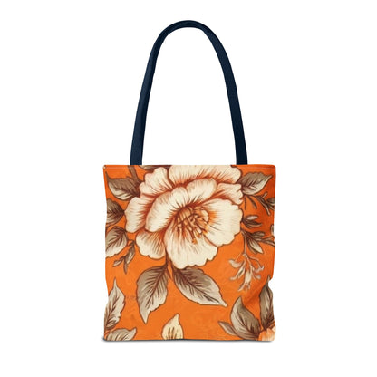 Orange Floral Tote Bag (AOP)