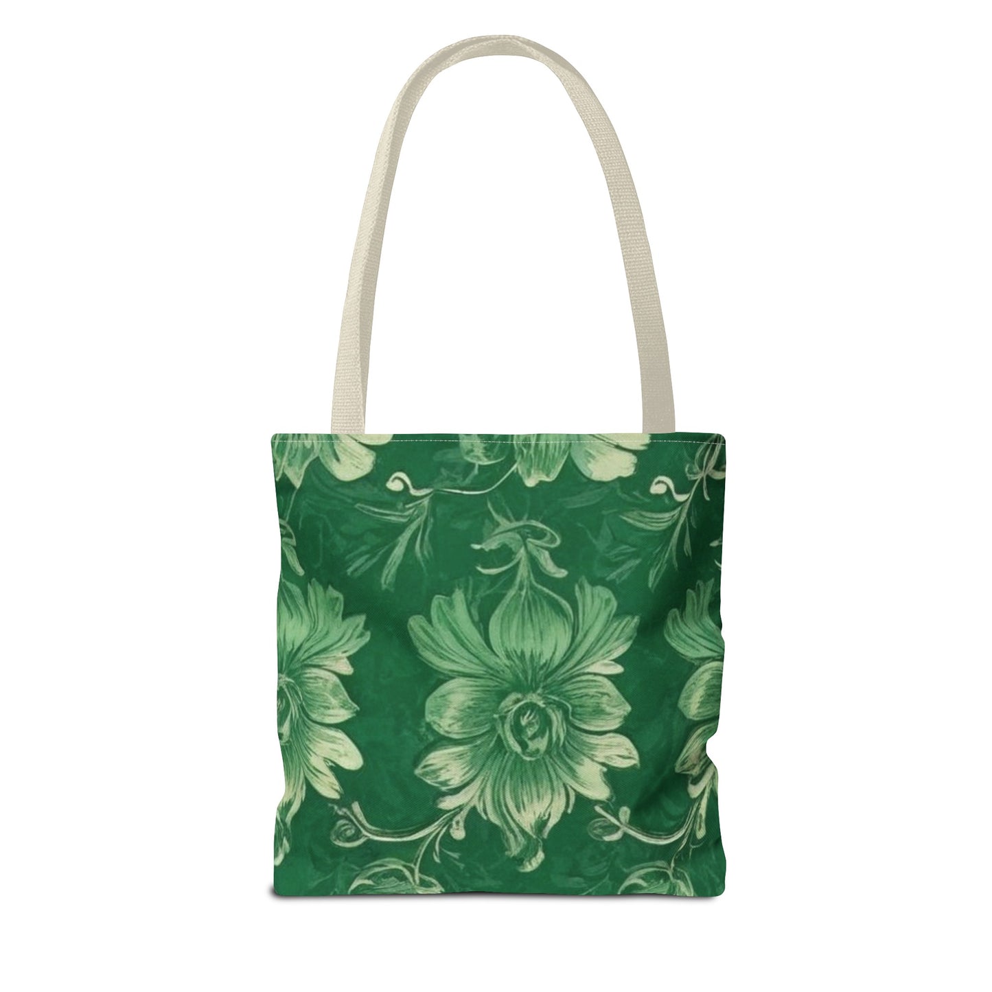 Green Victorian Floral Tote Bag (AOP)