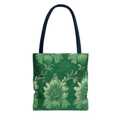 Green Victorian Floral Tote Bag (AOP)