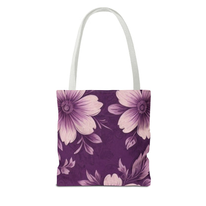 Purple Floral Tote Bag (AOP)