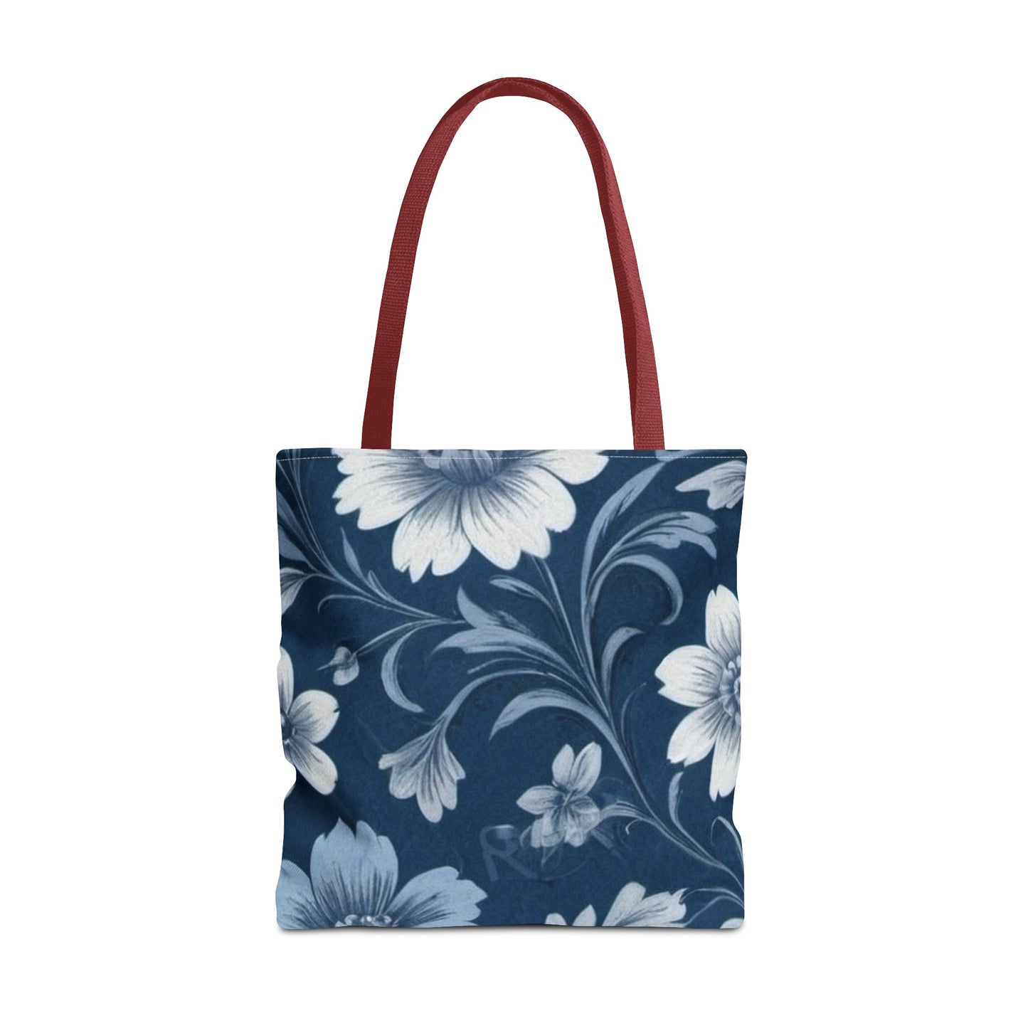 Blue Victorian Floral Tote Bag