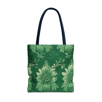 Green Victorian Floral Tote Bag (AOP)