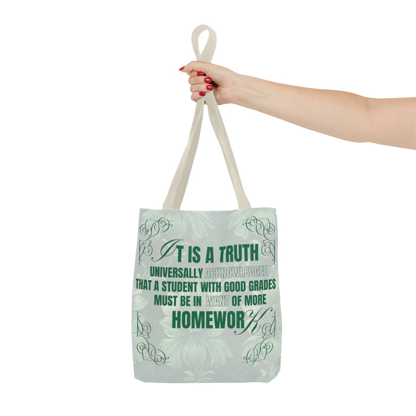 It's A Truth Universally Acknowledged Green Tote Bag (AOP)