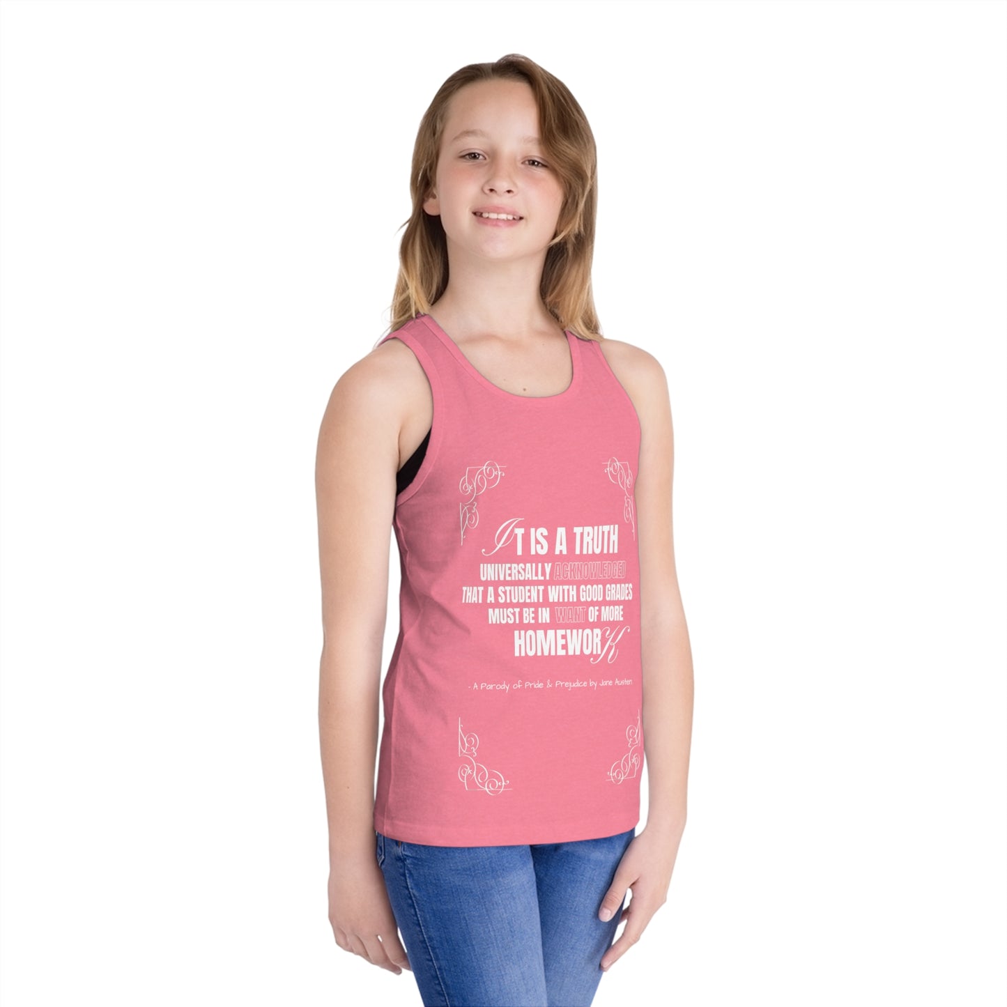 It's a  Truth Universally Acknowledged Kid's Jersey Tank Top