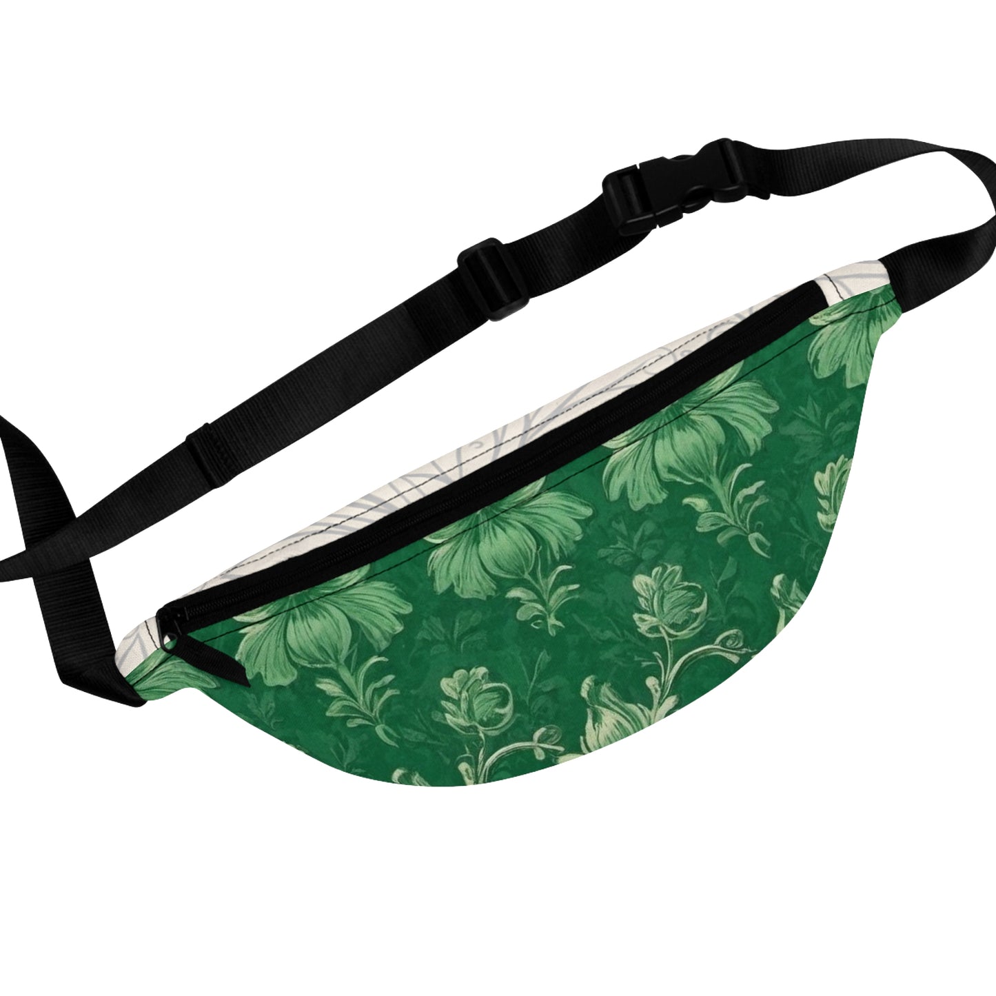 Victorian Floral Fanny Pack Green