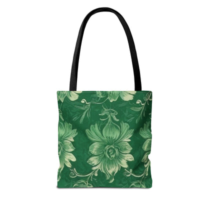 Green Victorian Floral Tote Bag (AOP)