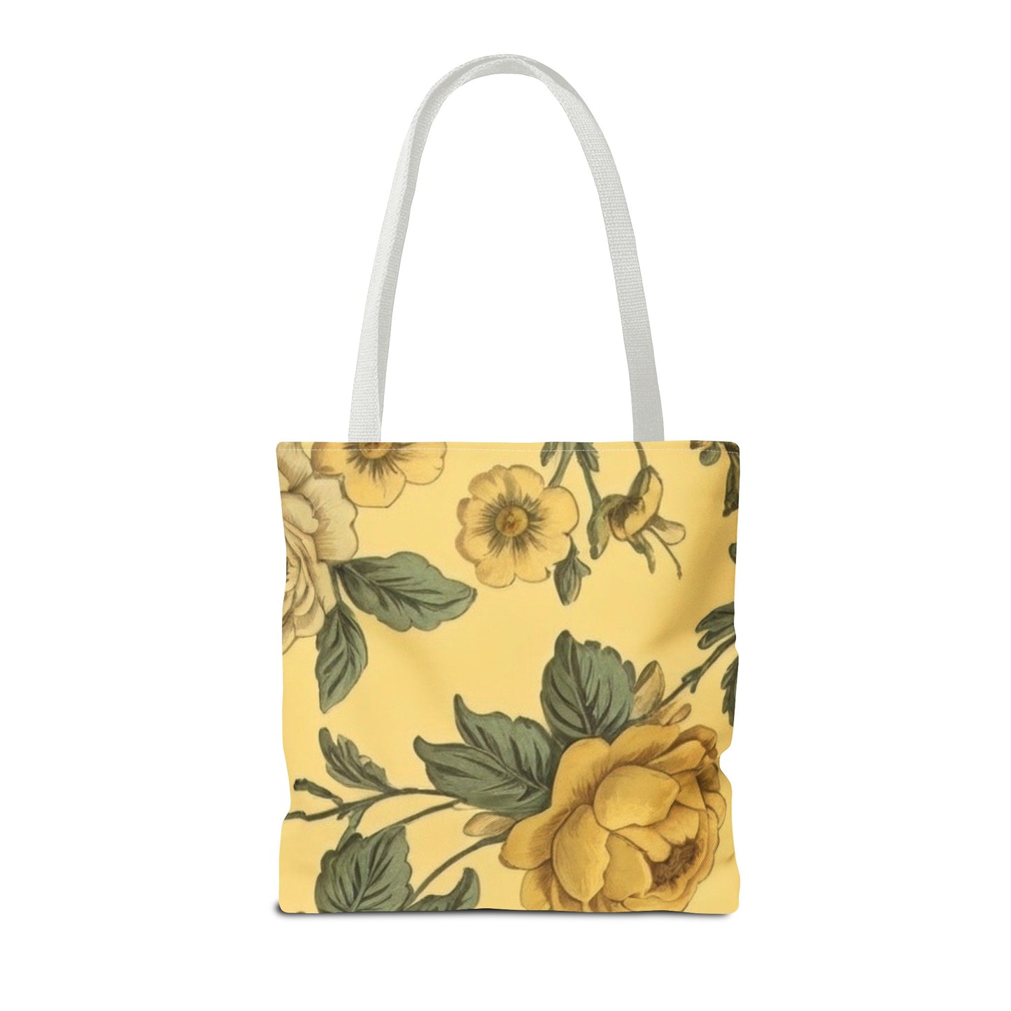 Yellow Victorian Floral Tote Bag (AOP)