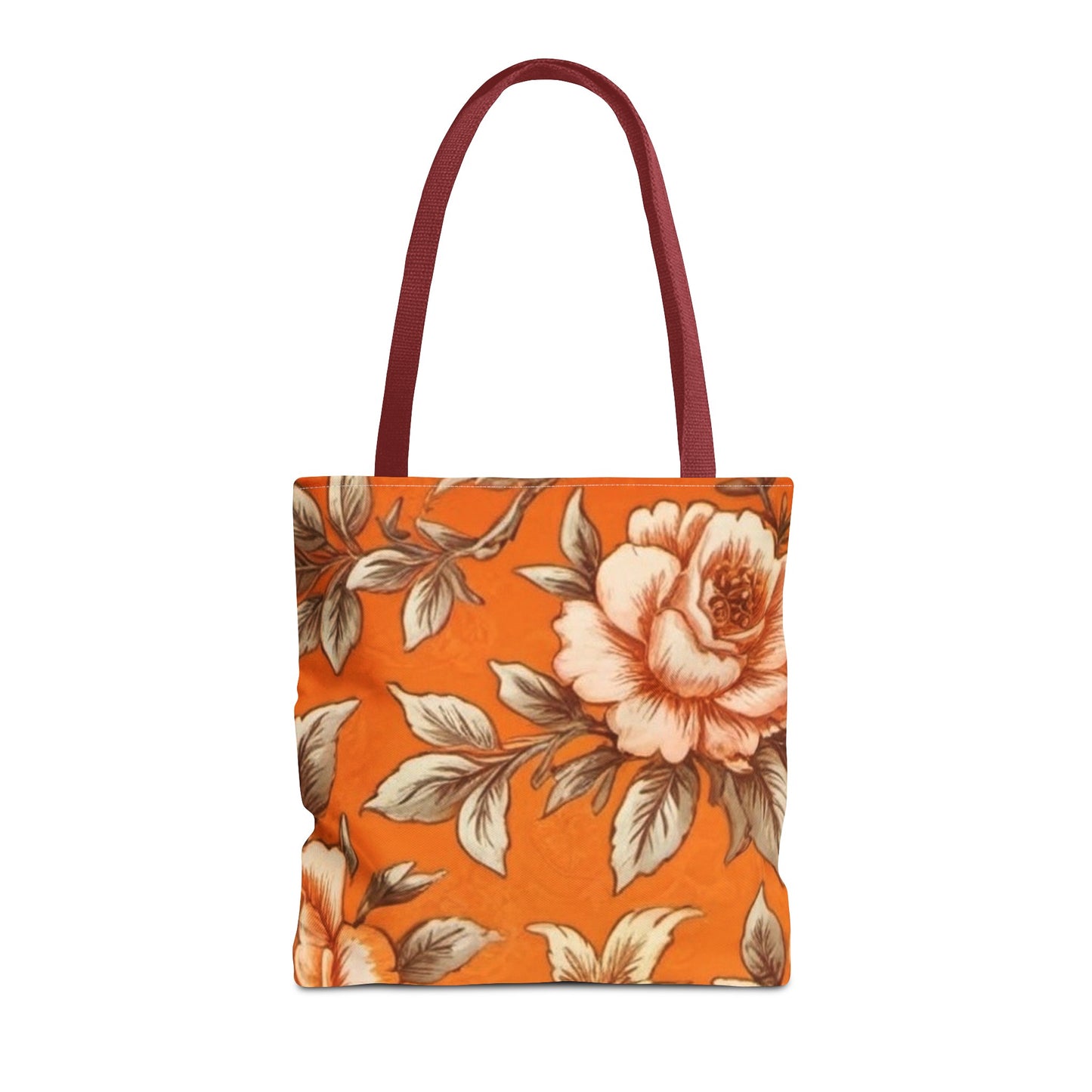 Orange Floral Tote Bag (AOP)