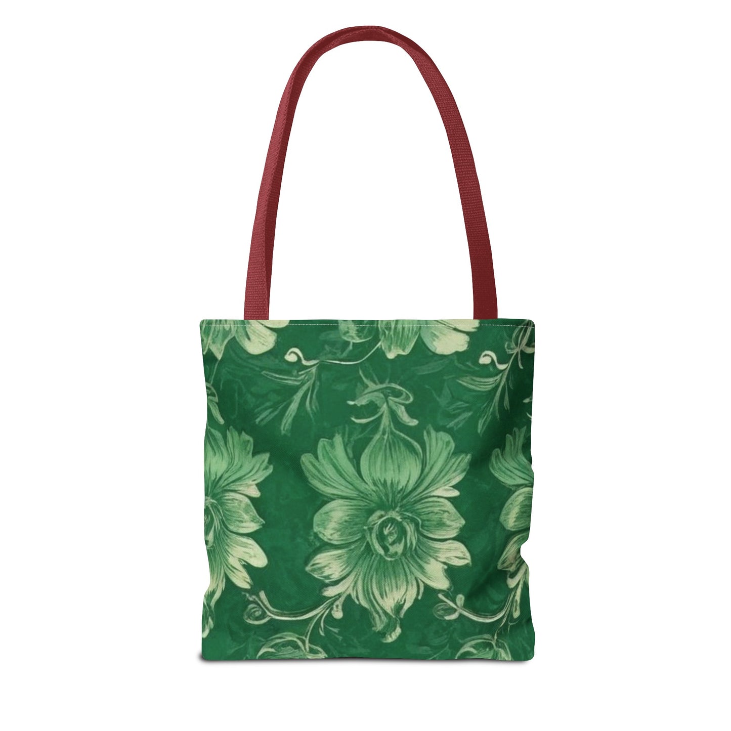 Green Victorian Floral Tote Bag (AOP)