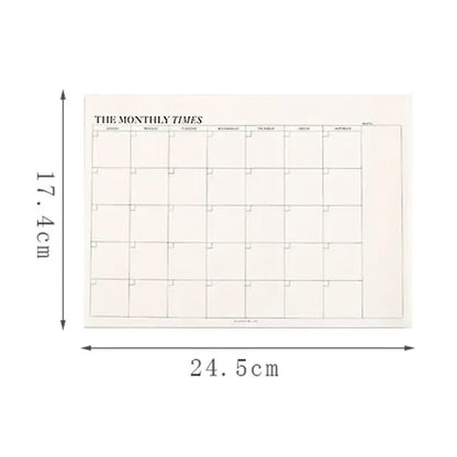 Undated A5 Spiral Weekly Planner Stationery Set