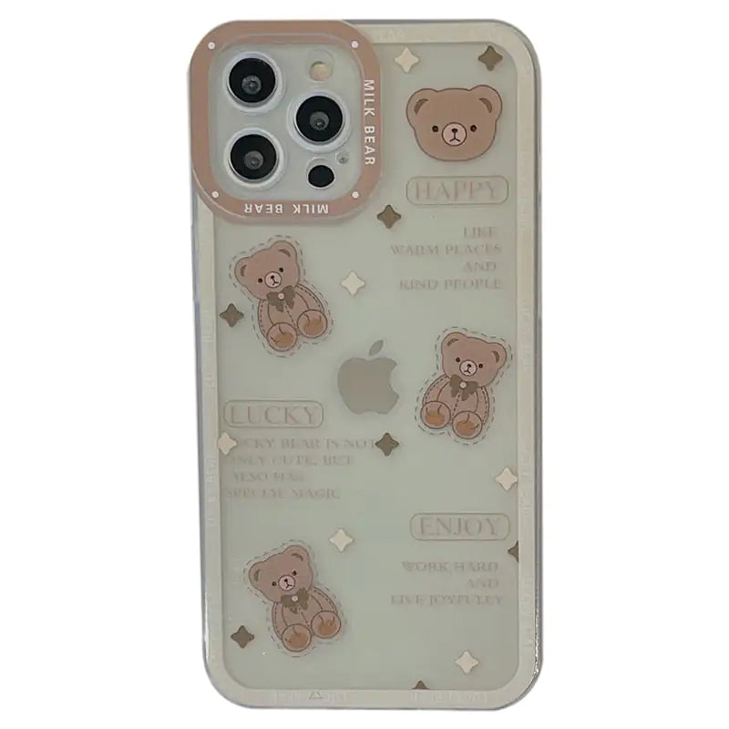 Bear Art Transparent Phone Case