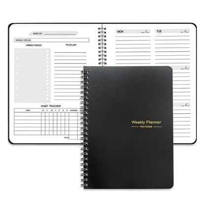 Undated A5 Spiral Weekly Planner Stationery Set