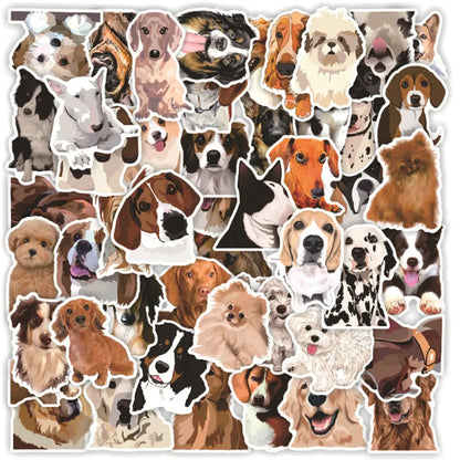 Cute Dog Cartoon Sticker Set