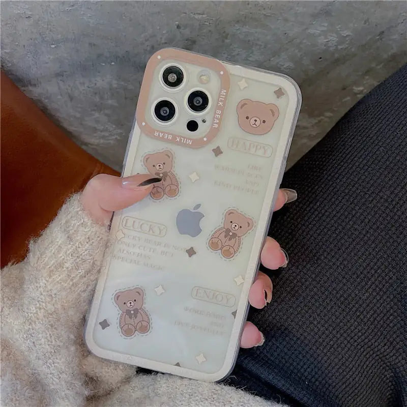 Bear Art Transparent Phone Case