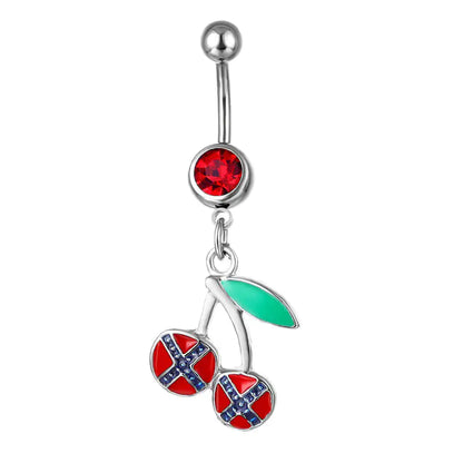 Piercing Jewelry Fruit Cherry Pendant Belly Ring