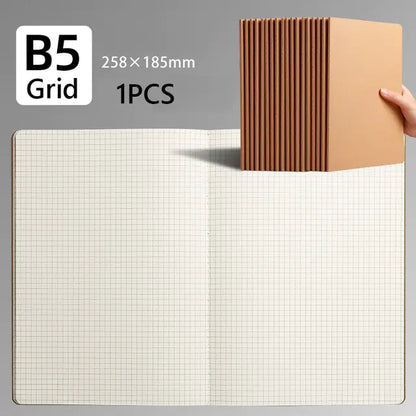 A4/A5/B5 Blank Grid Line Sketchbook