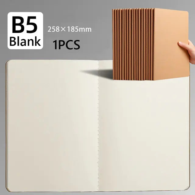 A4/A5/B5 Blank Grid Line Sketchbook