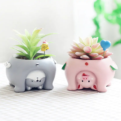 Cartoon Animal Flower Pots