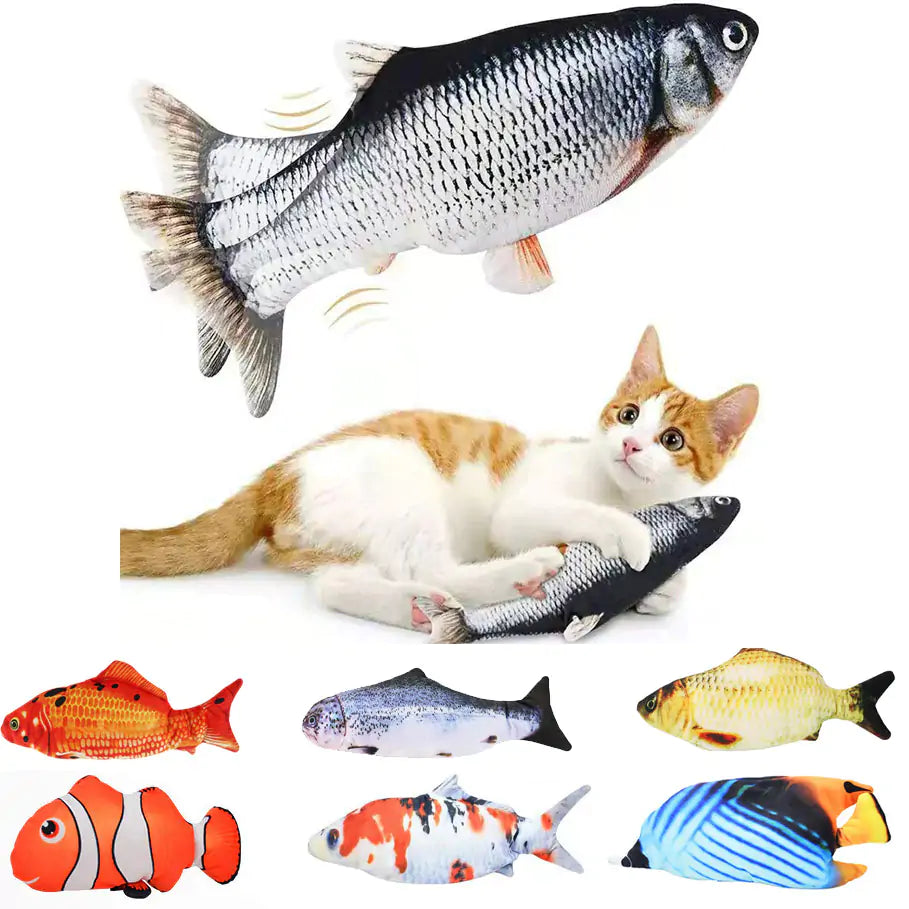 Cats USB Charger Interactive Toy Fish